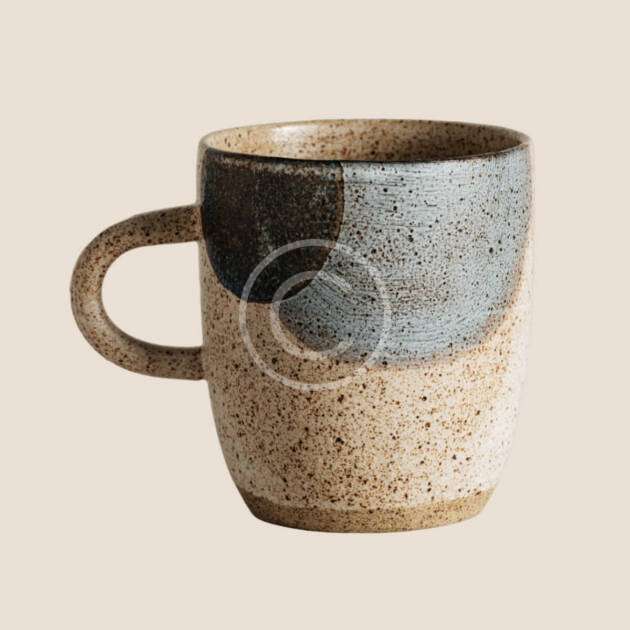 Two-tone stoneware mug